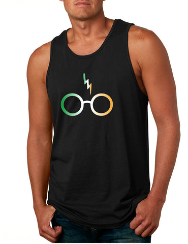 Men's Tank Top Irish Harry Glasses Scar St Patrick's Day Top