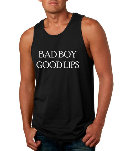 Men's Tank Top Bad Boy Good Lips Cool Funny Top - ALLNTRENDSHOP - 1