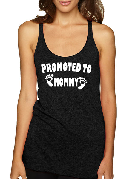 Women's Tank Top Promoted To Mommy To Be Baby Maternity Reveal