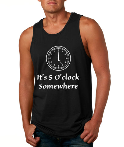 Men's Tank Top It's 5 O'clock Somewhere Party Drinking Beer Top - ALLNTRENDSHOP - 1