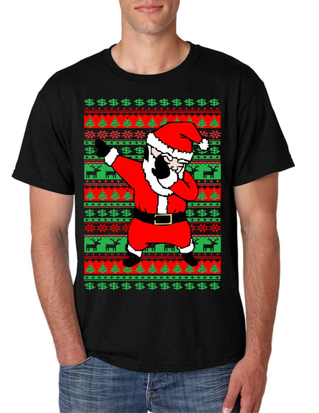 Dabbing santa ugly christmas sweater men T-shirt - ALLNTRENDSHOP