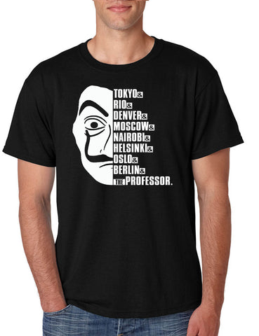 Men's T Shirt Tokyo Rio Moscow The El Professor Shirt Popular Tshirt