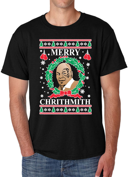 Men's T Shirt Merry Christhmith Mike Tyson Ugly Xmas Boxer Gift Idea