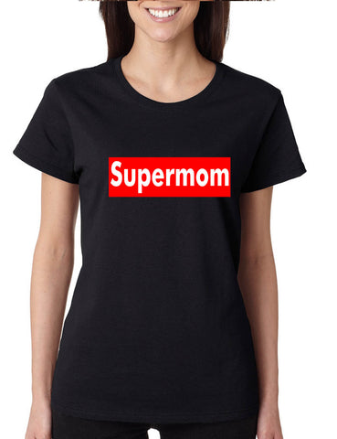 Women's T Shirt Super Mom Graphic Mothers Day Gift Best Mommy Tee