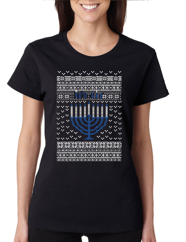 It's Lit Hanukkah Ugly Women's T Shirt jewish Shirt
