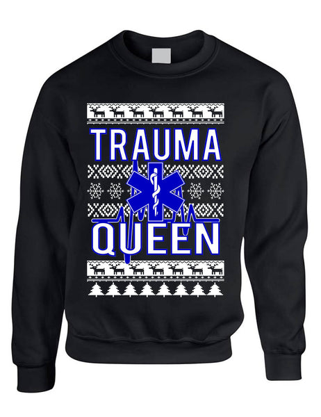 Xmas EMT Traumma Queen Adult Sweatshirt
