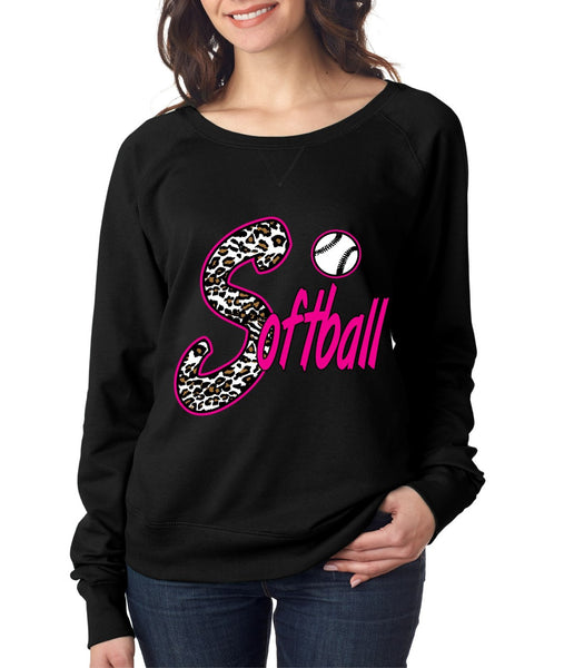 Softball White Leopard cheetah women`s long sleeve Pullover - ALLNTRENDSHOP - 4