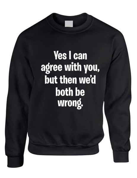 Adult Sweatshirt I Can Agree With You But We'd Both Be Wrong Fun Top