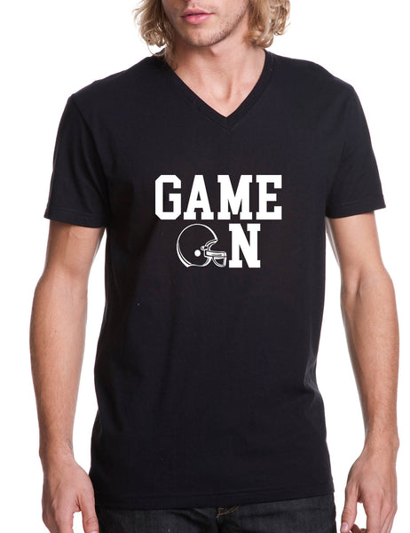 Men's V Shirt Game On Football Shirt Love Sport Player Gift Fans Tee