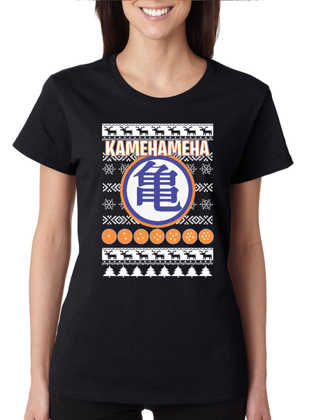 Women's T Shirt Christmas Goku's Training Symbol kamehameha