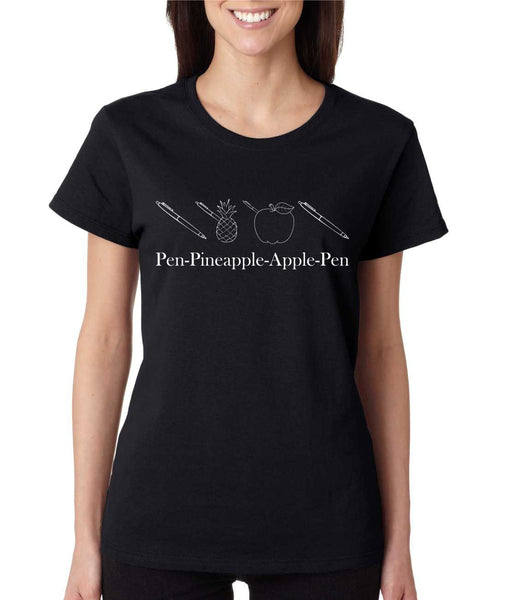 Women's T Shirt Pen Pineapple Apple Pen PPAP CHEE Fun Shirt