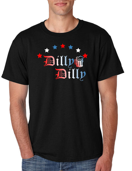 Men's T Shirt Dilly Dilly 4th Of July Trending Cheers Love USA Flag
