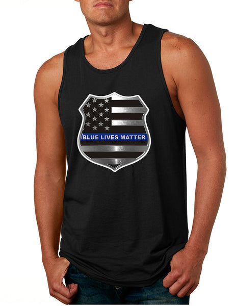 Men's Tank Top Blue Lives Matter American Flag Top