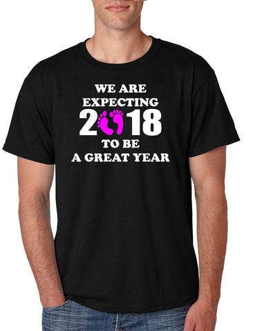 Men's T Shirt We Are Expecting Girl Pregnancy Reveal 2018 To Be