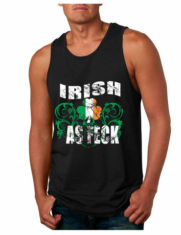 Irish as feck Men Jersey tank top saint patricks day - ALLNTRENDSHOP - 1