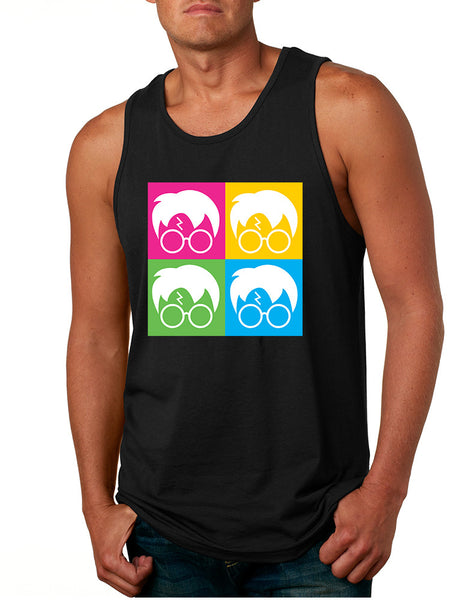 Men's Tank Top 4 Faces Harry Glasses Scar Cool Popular Top - ALLNTRENDSHOP - 7