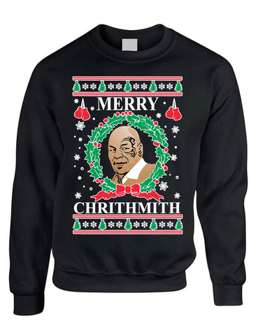 Adult Sweatshirt Merry Christhmith Mike Tyson Ugly Xmas Holiday Gift