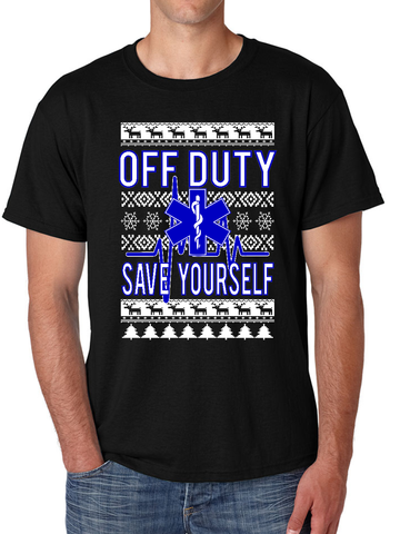 Xmas EMT Off Duty Save Yourself Men's T Shirt EMT Christmas