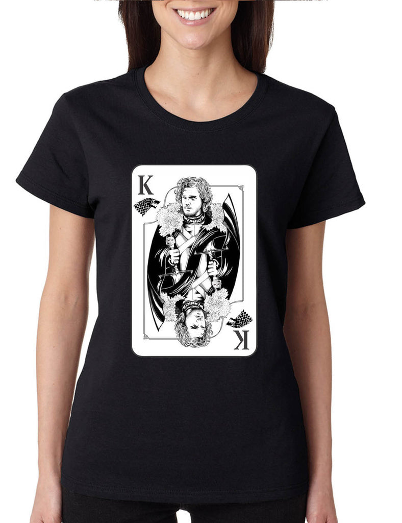 Women's T Shirt Jon Snow Card Trendy Tee Popular Shirt