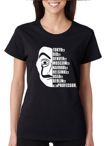 Women's T Shirt Tokyo Rio Moscow The El Professor Shirt Trendy Tee