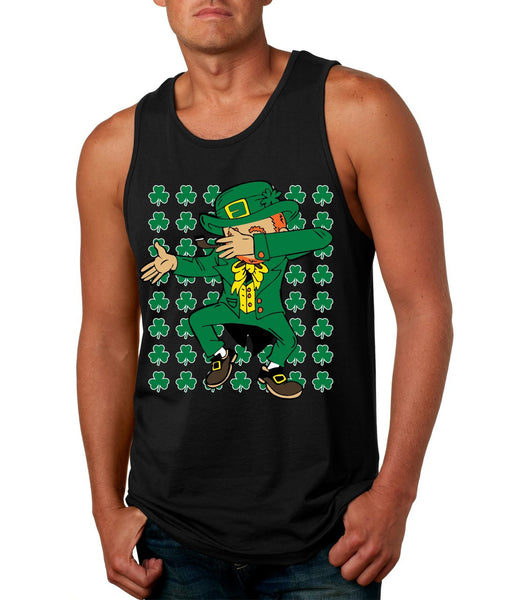 Dabbing Irish Leprechaun St patrick Men jersey Tanktop - ALLNTRENDSHOP
