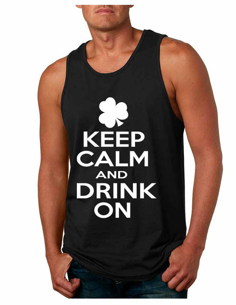 Keep calm and drink on men Jersey Tanktop saint patricks day - ALLNTRENDSHOP - 2