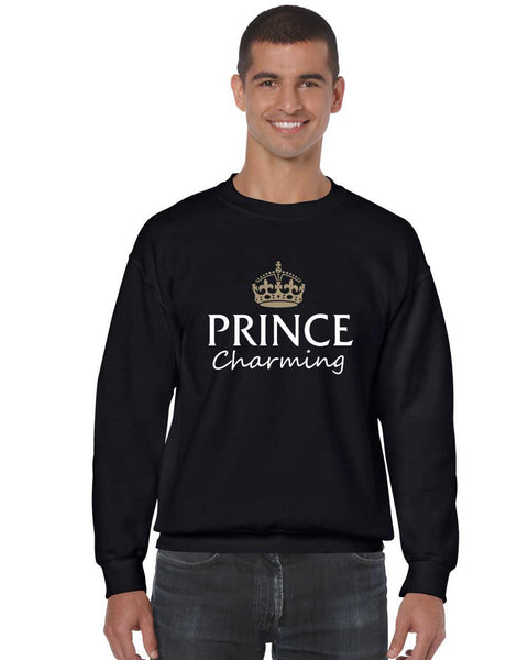 Men's Crewneck Prince Charming Cool Funny Humor Top - ALLNTRENDSHOP - 1