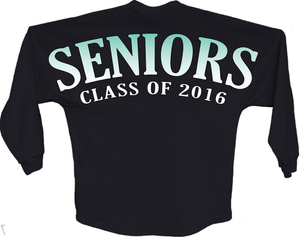 Seniors class of 2016 blue pom print J america shirt - ALLNTRENDSHOP - 1