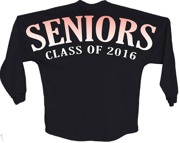 Seniors class of 2016 orange pom print J america shirt - ALLNTRENDSHOP - 5