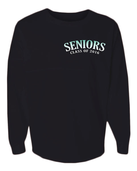 Seniors class of 2016 blue pom print J america shirt - ALLNTRENDSHOP - 2