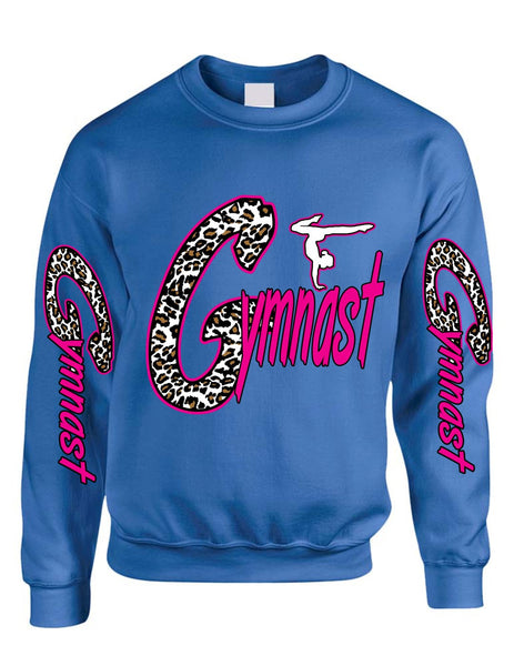 Gymnast  White Leopard women's sweatshirt - ALLNTRENDSHOP