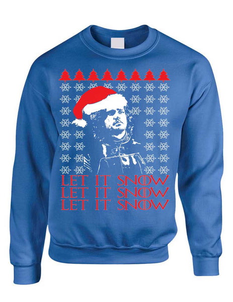 Adult Crewneck Let It Snow Ugly Christmas Sweater Jon Snow Gift