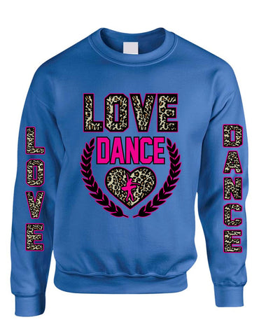 Love Dance Leopard womens Sweatshirts - ALLNTRENDSHOP - 1
