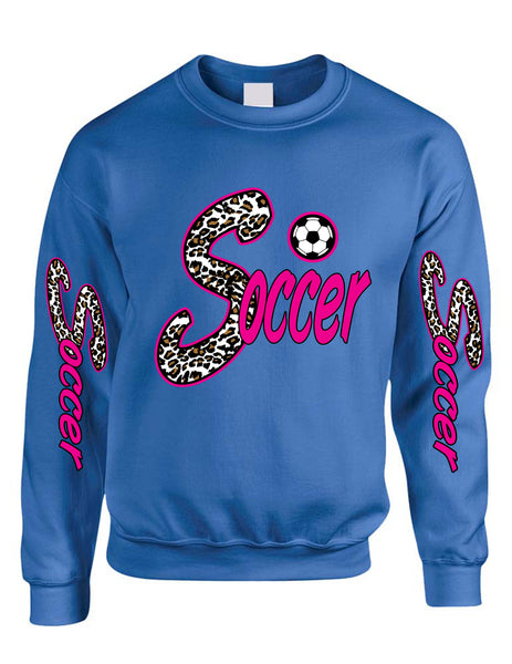 Soccer White Leopard women's sweatshirt - ALLNTRENDSHOP - 3