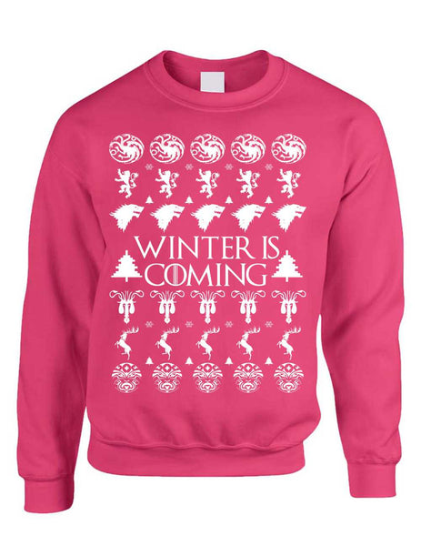 Adult Crewneck Winter Is Coming Ugly Christmas Sweater Holiday