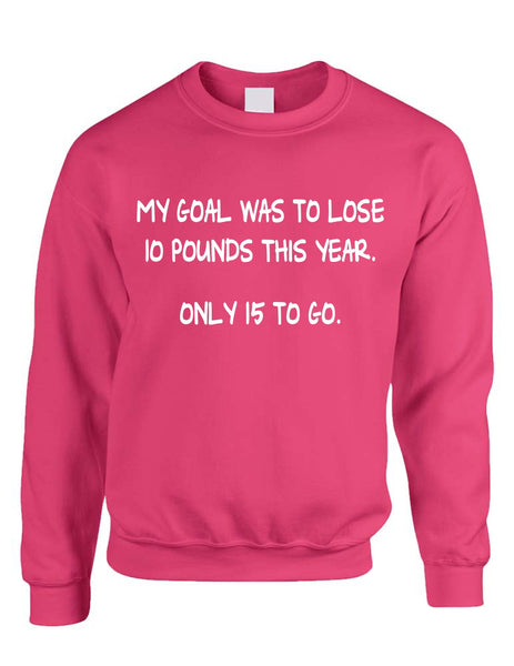 Adult Crewneck My Goal Was To Lose 10 Pounds This Year Funny - ALLNTRENDSHOP