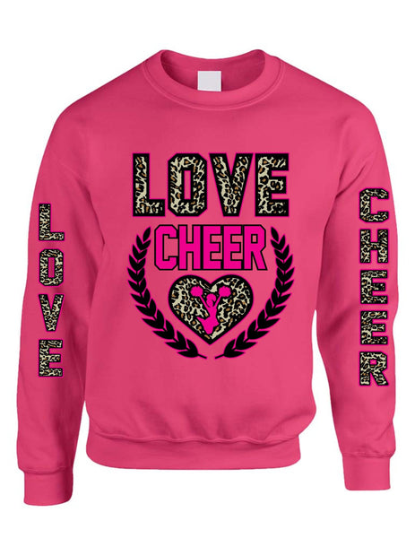 Love Cheer Leopard womens Sweatshirts - ALLNTRENDSHOP - 5