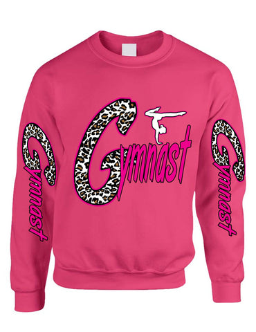 Gymnast  White Leopard women's sweatshirt - ALLNTRENDSHOP