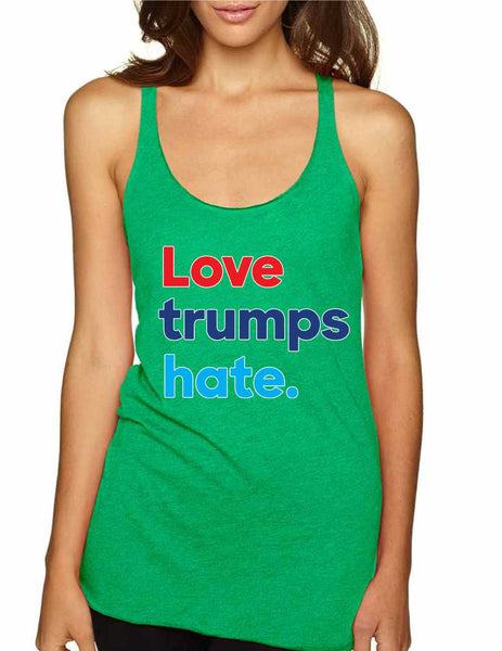 Women's Tank Top Love Trumps Hate Donald Trump Top - ALLNTRENDSHOP - 3