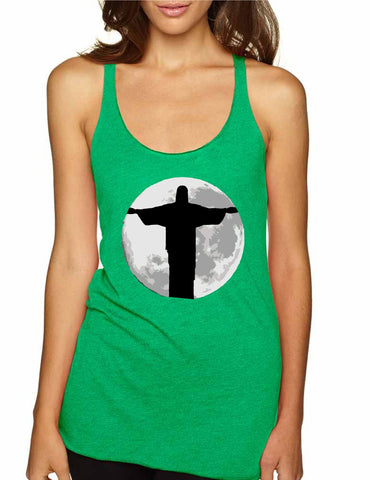 Women's Tank Top Moon Jesus Cool Love Jesus Top - ALLNTRENDSHOP - 1