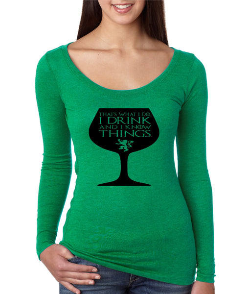 Women's Shirt That's What I Do I Drink And Know Things Wing Glass Game Of Thrones Inspired - ALLNTRENDSHOP - 3