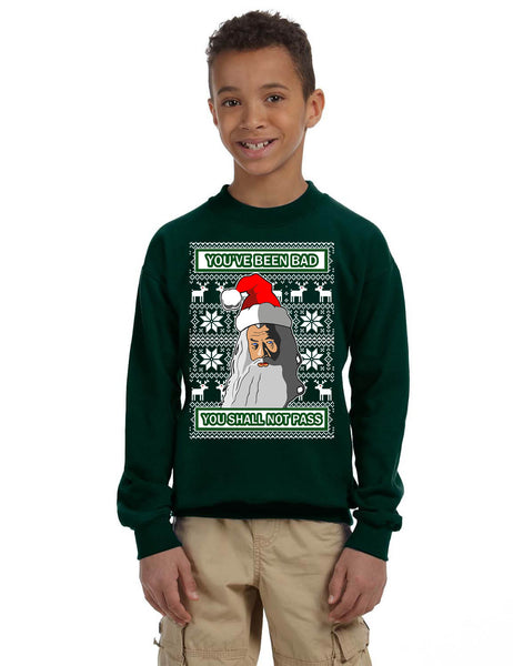 Kids Youth Sweatshirt You Shall Not Pass Ugly Christmas Top Xmas Gift