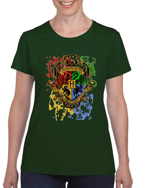 Women's T Shirt Hogwarts Splash Ugly Christmas Fans Gift Holiday Tee