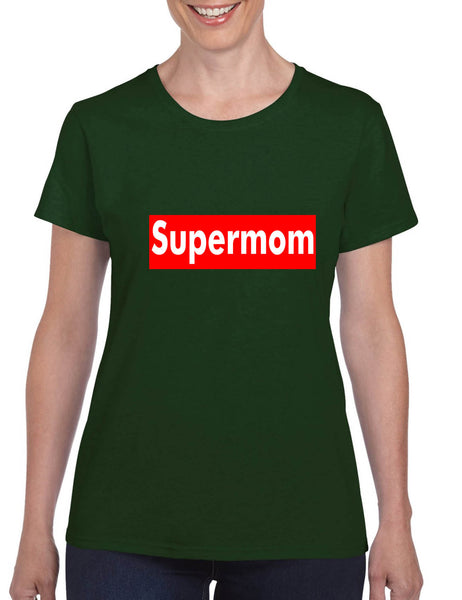 Women's T Shirt Super Mom Graphic Mothers Day Gift Best Mommy Tee