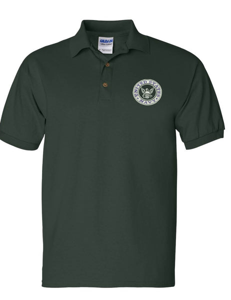 Men's Polo T Shirt US Navy Embroidered Army Top USA American Soldier