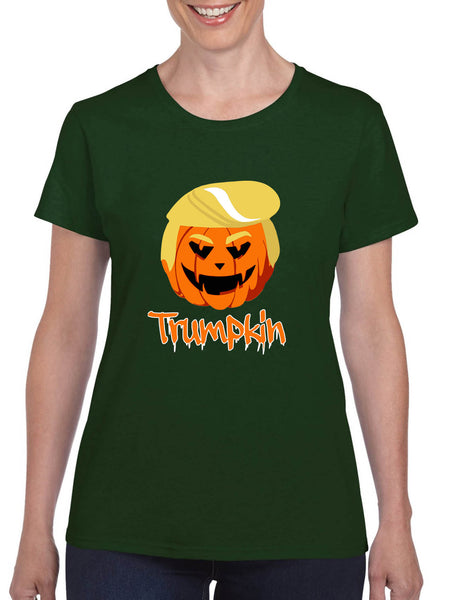 Women's T Shirt Trumpkin Funny Trump Halloween Shirt Trendy Pumpkin