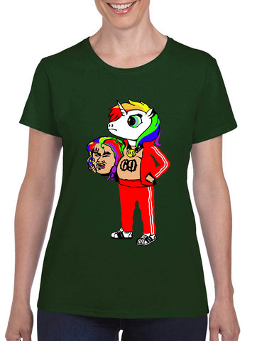 Women's T Shirt 6ix9ine Unicorn 69 Funny Shirt Trendy Hot Fans Gift