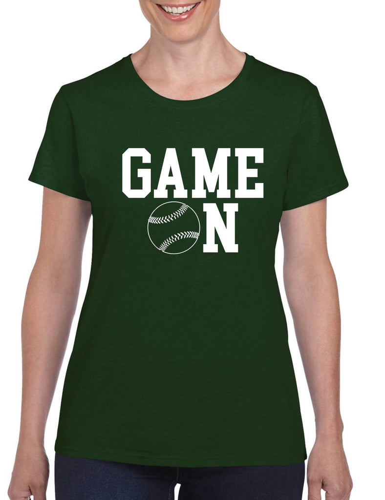 Women's T Shirt Game On Baseball Tee Sport Fans Baseball Team Gift