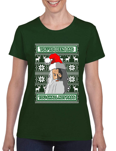 Women's T Shirt You Shall Not Pass Ugly Xmas Trendy Christmas Gift