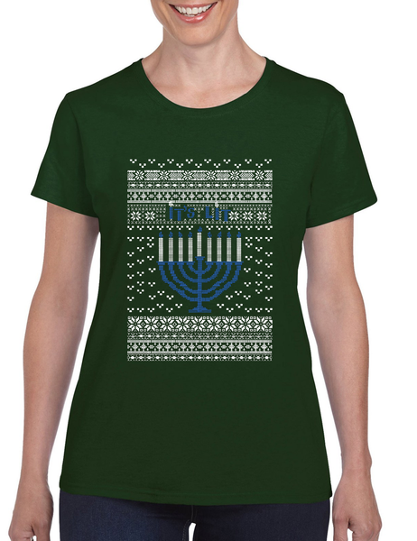 It's Lit Hanukkah Ugly Women's T Shirt jewish Shirt